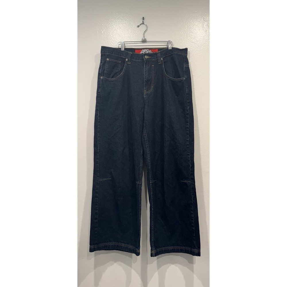 Colossus Jaded London Wide Leg Jeans Dark Wash Mens Size W36 Grunge 90s Look